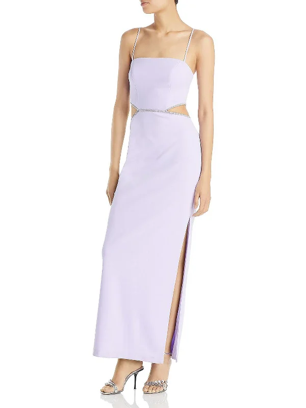 Womens Embellished Maxi Evening Dress Shift Classic Vintage