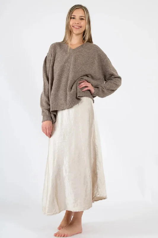 CP SHADES - TANYA SATIN SLUB SKIRT silk skirt sleek