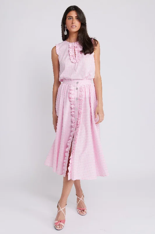 Gingham Gennifer Skirt lace skirt intricate