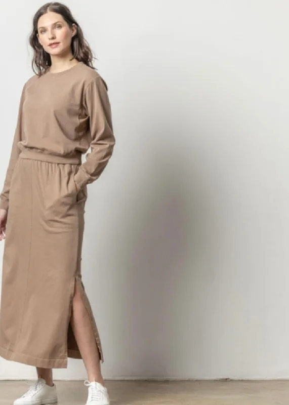 Lilla P | Maxi Skirt with Pockets velvet skirt plush