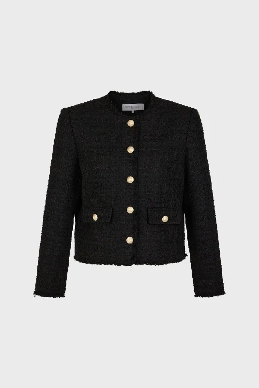 Jacket Melissa Dav24a060 Black Faux Fur Jacket Real Fur Jacket Shearling Jacket