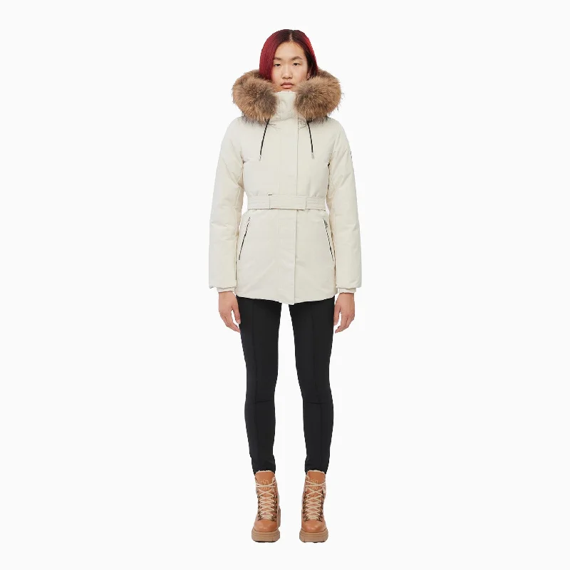 Women's JENI 2-in-1 Down Parka with Removable Bib And Natural Fur Jacket Fleece Jacket Down Jacket Parka