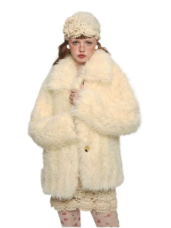Plush Fleece Collar Faux Fur Loose Jacket Denim Jacket Leather Jacket Suede Jacket