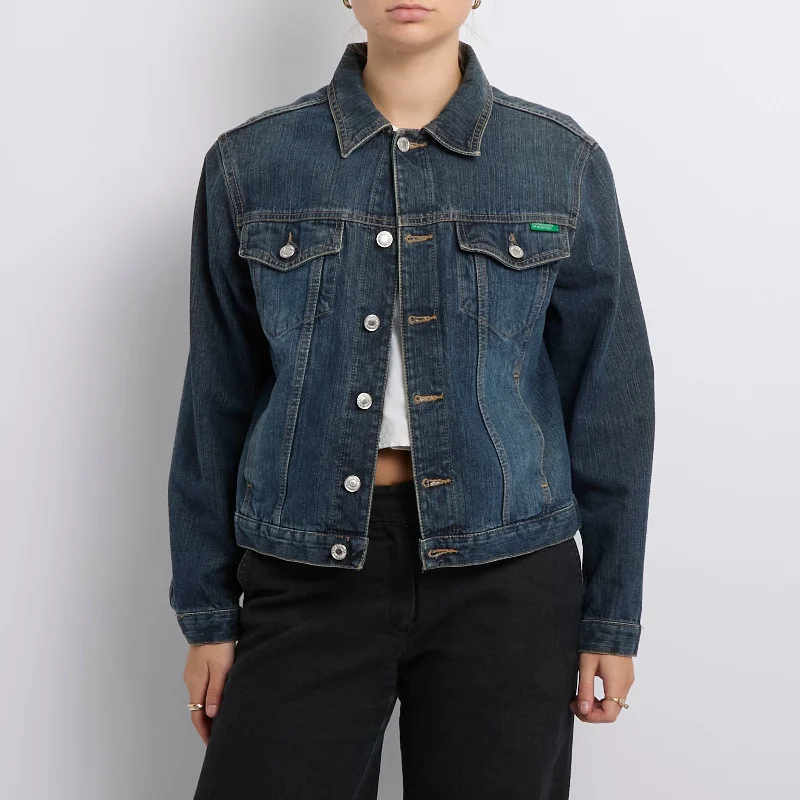 United Colors of Benetton Denim Jacket - UK 12 Cardigan Sweater Pullover