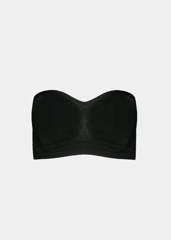 Antimicrobial Sweetheart Neckline Underwire Bandeau Bra Soft Strapless Bra