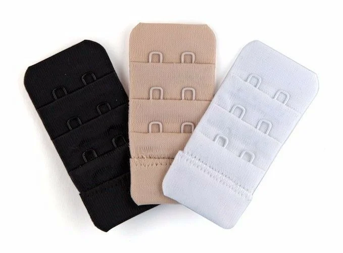 Bra Extenders 2 Hooks Strap Clip Black White Nude Womens Maternity Soft Stretch Bra
