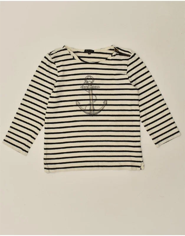 MASSIMO DUTTI Womens Graphic Boat Neck Jumper Sweater UK 10 Small White Wool Sweater Cotton Sweater Cashmere Sweater MASSIMO DUTTI Womens Graphic Boat Neck Jumper Sweater UK 10 Small White Wool Sweater Cotton Sweater Cashmere Sweater