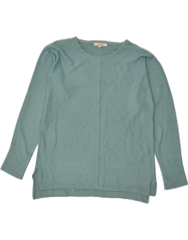 WHITE STUFF Womens Crew Neck Jumper Sweater UK 12 Medium Blue Cotton Long Sweater Short Sweater Cropped Sweater WHITE STUFF Womens Crew Neck Jumper Sweater UK 12 Medium Blue Cotton Long Sweater Short Sweater Cropped Sweater