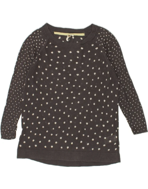 WHITE STUFF Womens Crew Neck Jumper Sweater UK 8 Small Grey Spotted Cotton Chenille Fabric Brocade Fabric Lace Fabric WHITE STUFF Womens Crew Neck Jumper Sweater UK 8 Small Grey Spotted Cotton Chenille Fabric Brocade Fabric Lace Fabric
