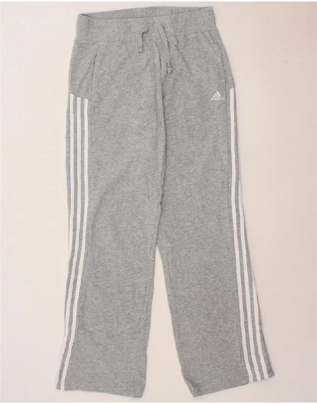 ADIDAS Womens Tracksuit Trousers UK 10 Small Grey Cotton Trousers Polka Dot Cute