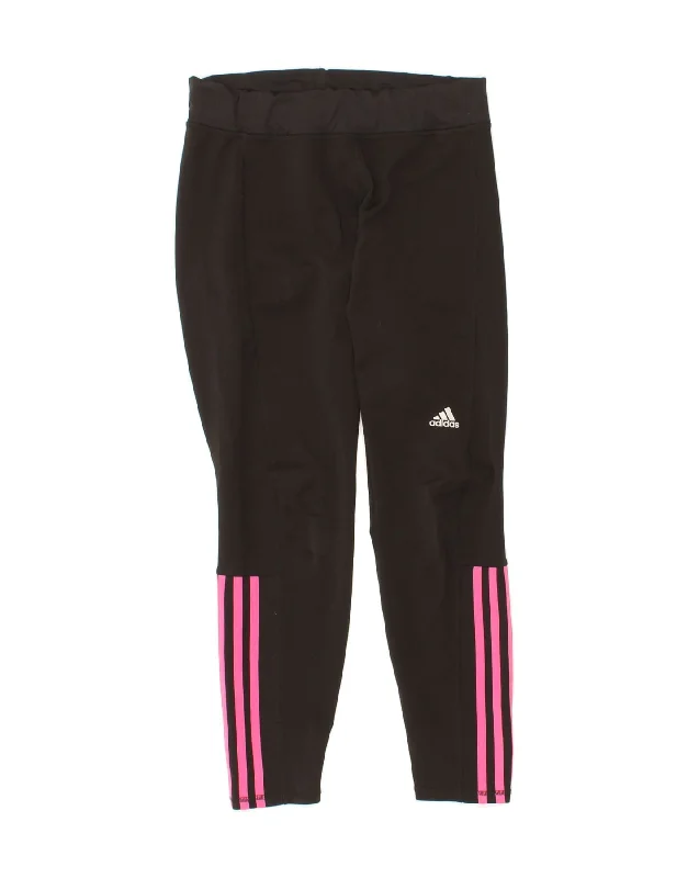 ADIDAS Womens Tracksuit Trousers UK 12/14 Medium Black Polyester Trousers Cargo Utility