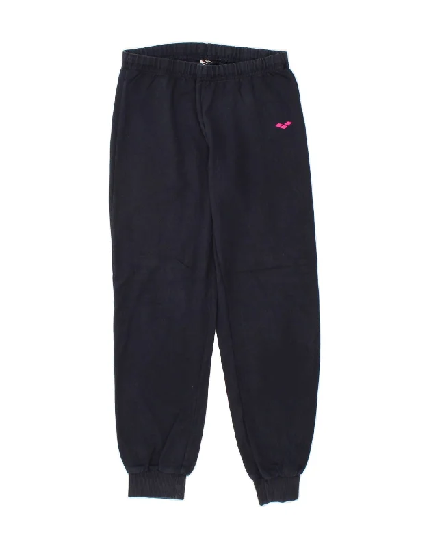 ARENA Womens Tracksuit Trousers Joggers UK 10 Small Navy Blue Cotton Trousers Capri Summer