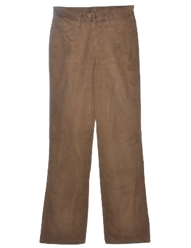 Dark Brown Corduroy Trousers - W29 L34 Trousers luxurious premium