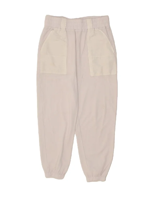 KAPPA Womens Tracksuit Trousers Joggers UK 14 Medium Off White Trousers stylish elegant