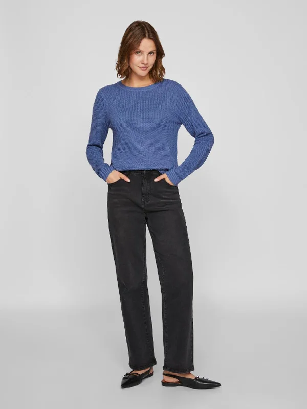 VIDALO Pullover - Bijou Blue Mock Neck Pullover
