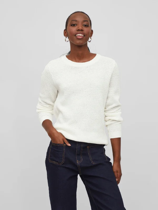 VIDALO Pullover - White Alyssum Hooded Pullover Sweater