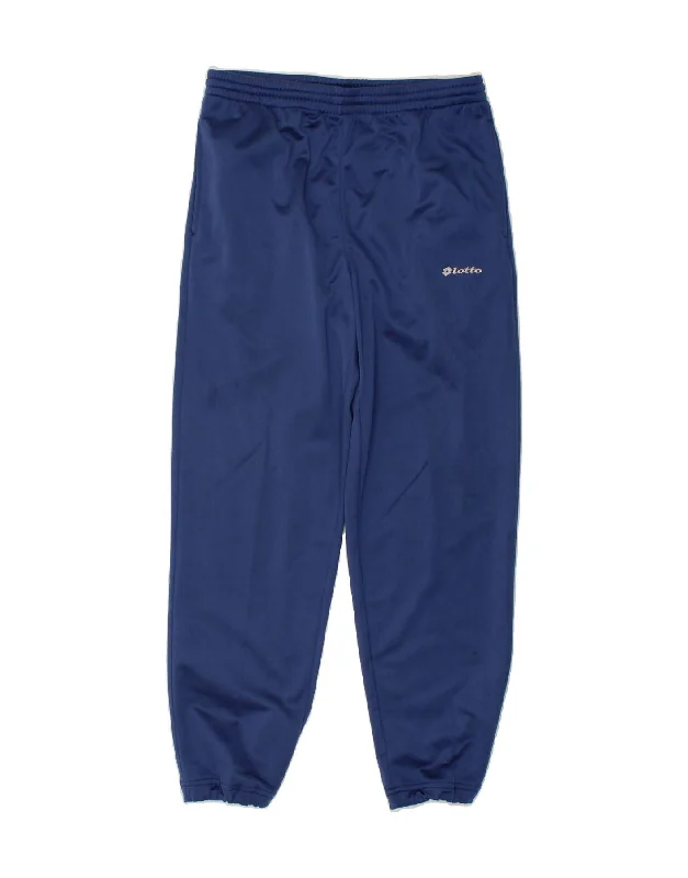 LOTTO Womens Tracksuit Trousers Joggers UK 10 Small Navy Blue Polyester Trousers practical durable